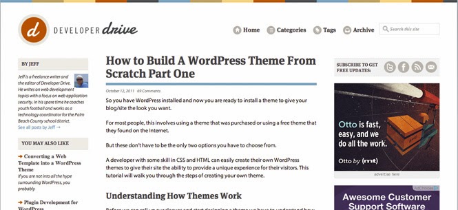 A WordPress Theme From Scratch Part One