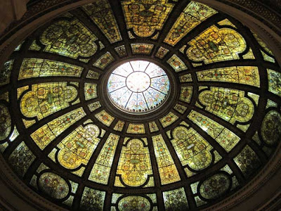 Incredible stained glass rotunda ceiling