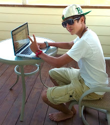 Austin Mahone on His Computer