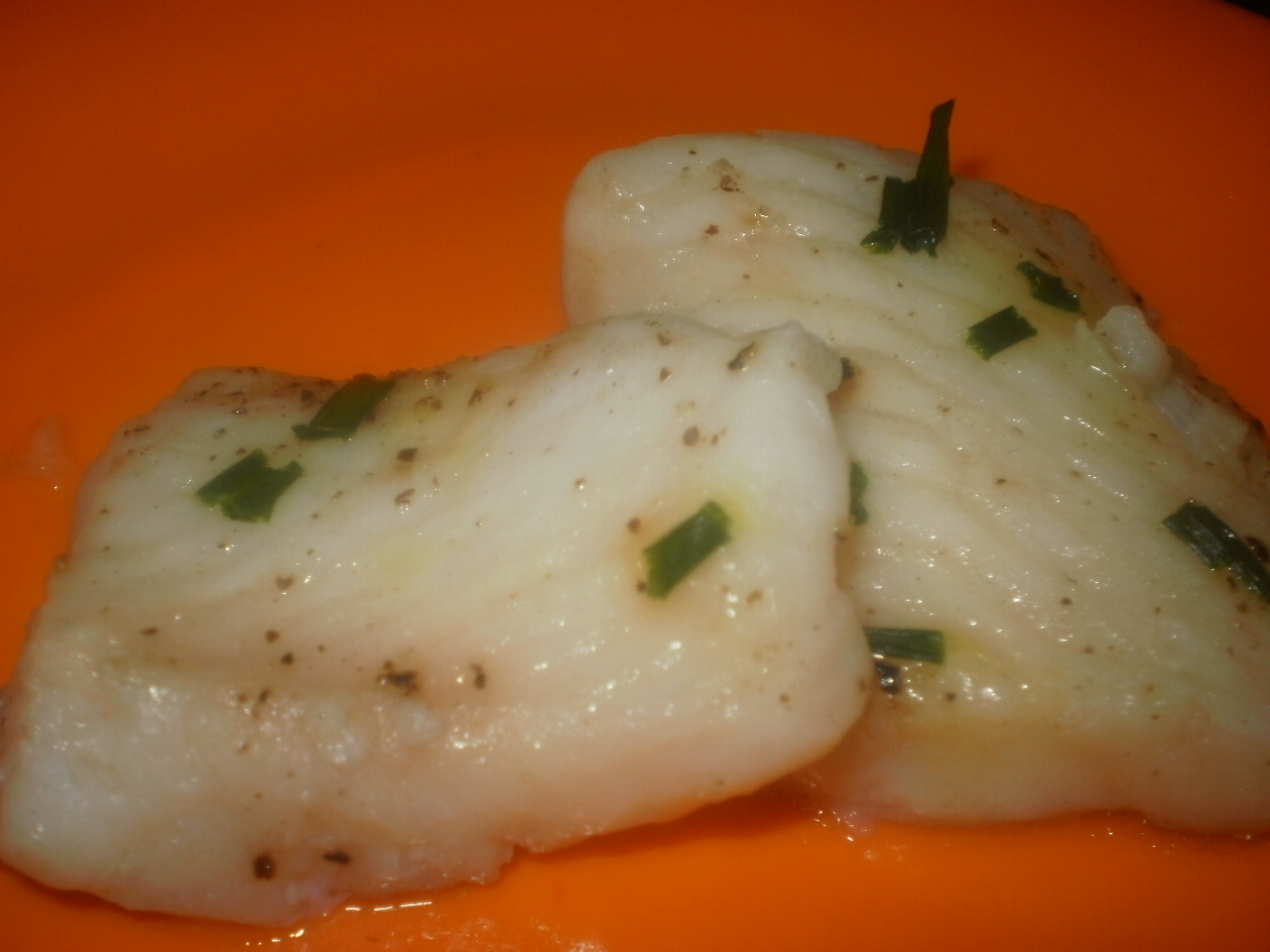 indrani's kitchen flavours Buttered steamed Basa fish fillets with chives