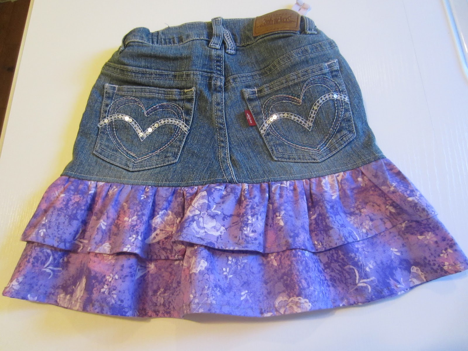 My Patchwork Quilt RUFFLED JEANS' SKIRT