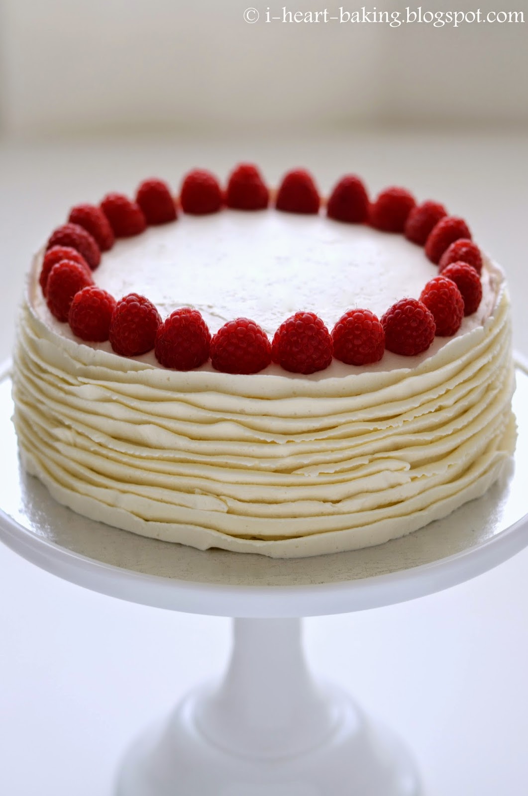i heart baking! japanese cheesecake with whipped cream and raspberries