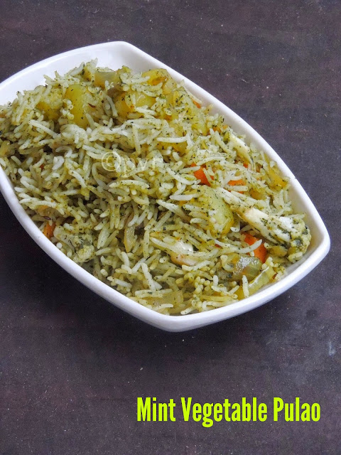 Mint vegetable pulao