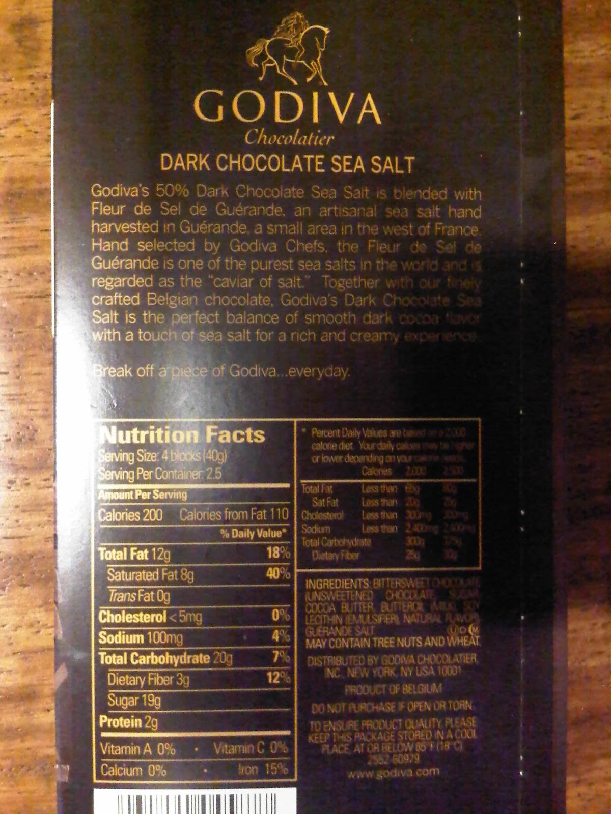 Godiva Chocolate Nutrition Godiva Chocolate Nutrition