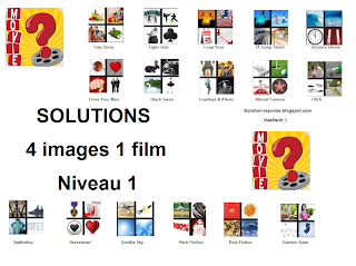 Solution 4 images 1 film niveau 1