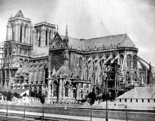 Stunning Image of Notre Dame Paris in 1845 