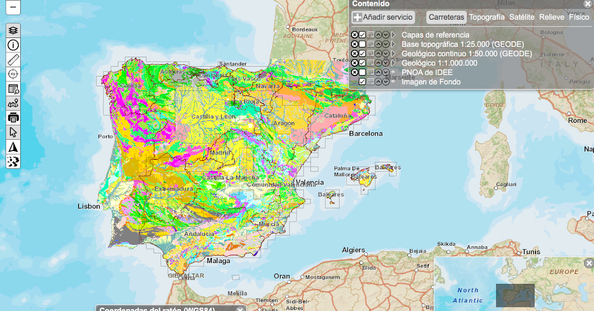 Mapa Geológico de Espanha e Portugal à escala 1:1 000 000