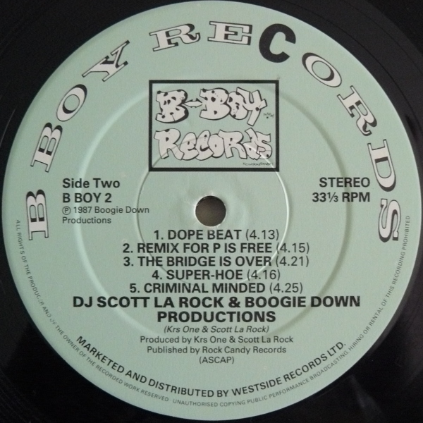 Scott La Rock & KRSOne (Boogie Down Productions) Memory Of A Man And
