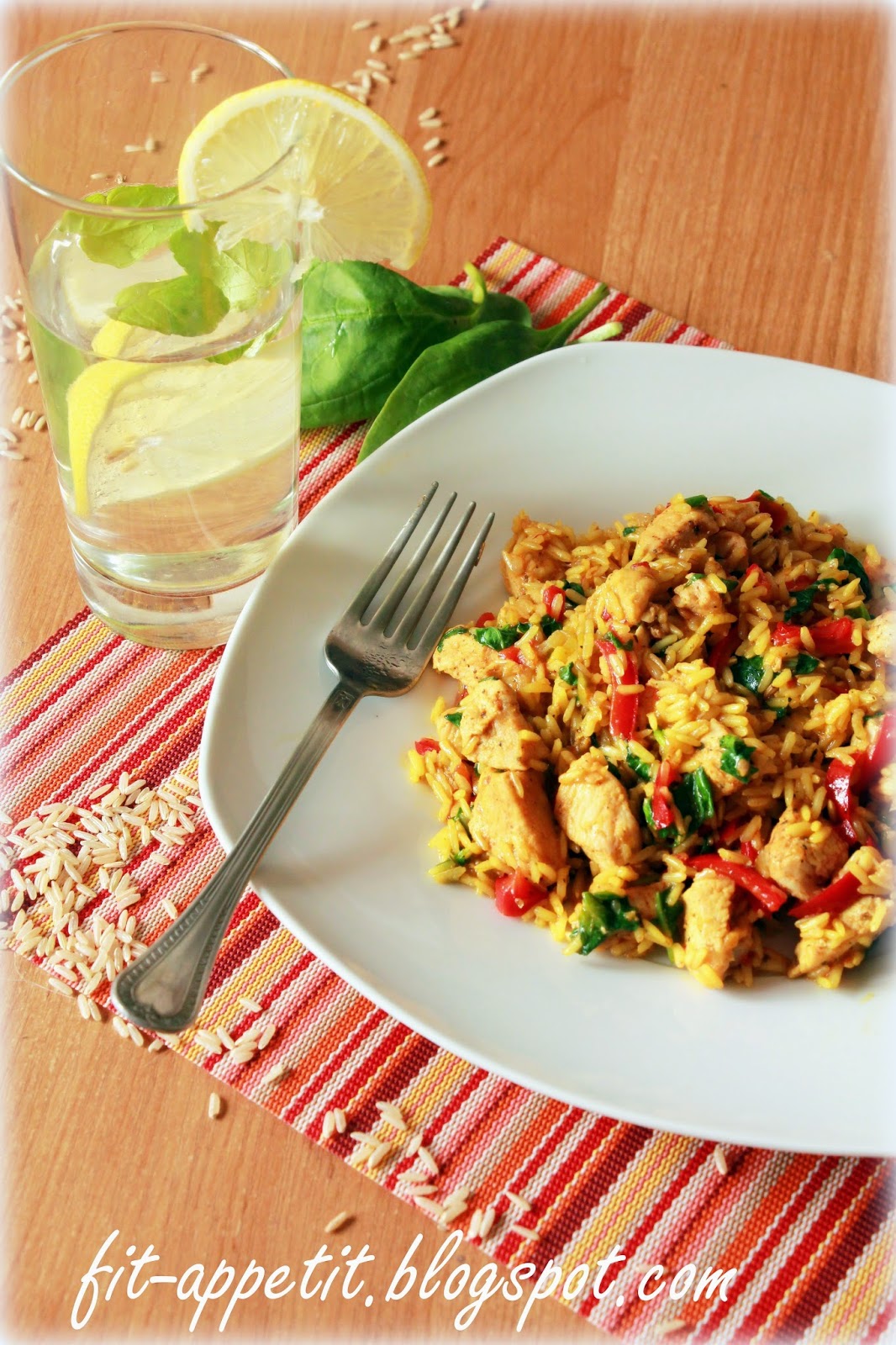 Jedz Fit Bon Appétit! Risotto z kurczakiem i szpinakiem