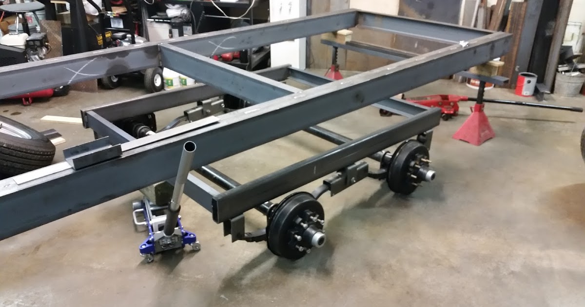 Building Gooseneck Trailer Positioning subframe with axles