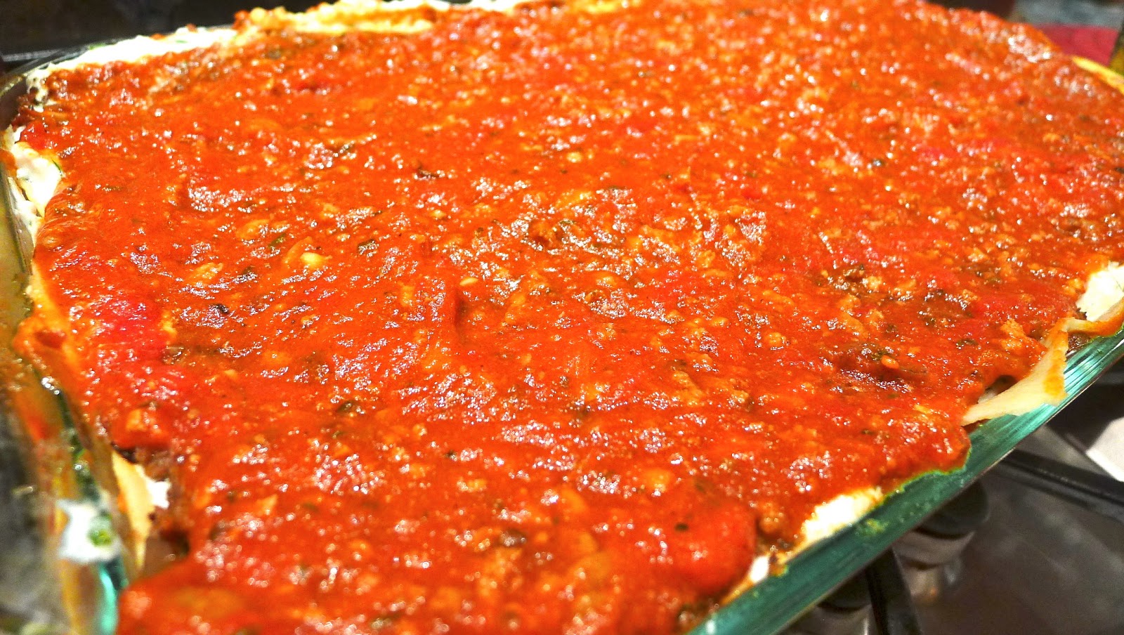 newFOOD tuesdayz Veal and Chicken Sausage Lasagna