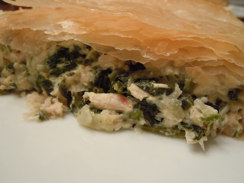 Gourmet Girl Cooks Phyllo Chicken Spinach Pie