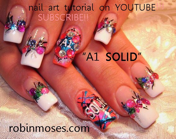 Ride Or Nail Art In Ski Mask Nail Art Diva Nails With Bling Swag