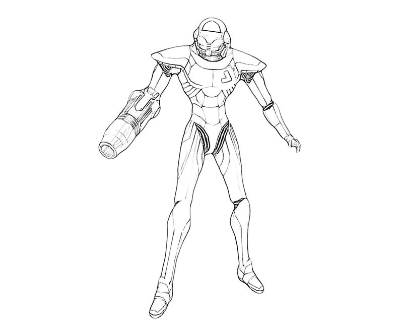 #4 Samus Aran Coloring Page