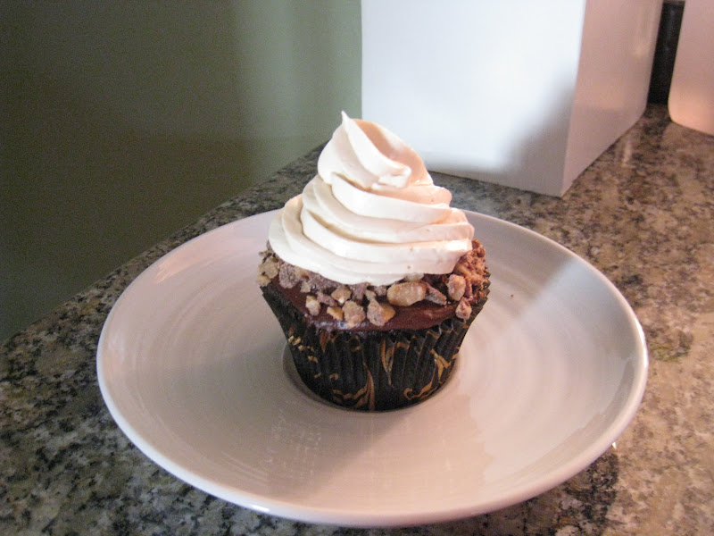 Flavors by Four Toffee Crunch Cupcakes with Caramel Frosting