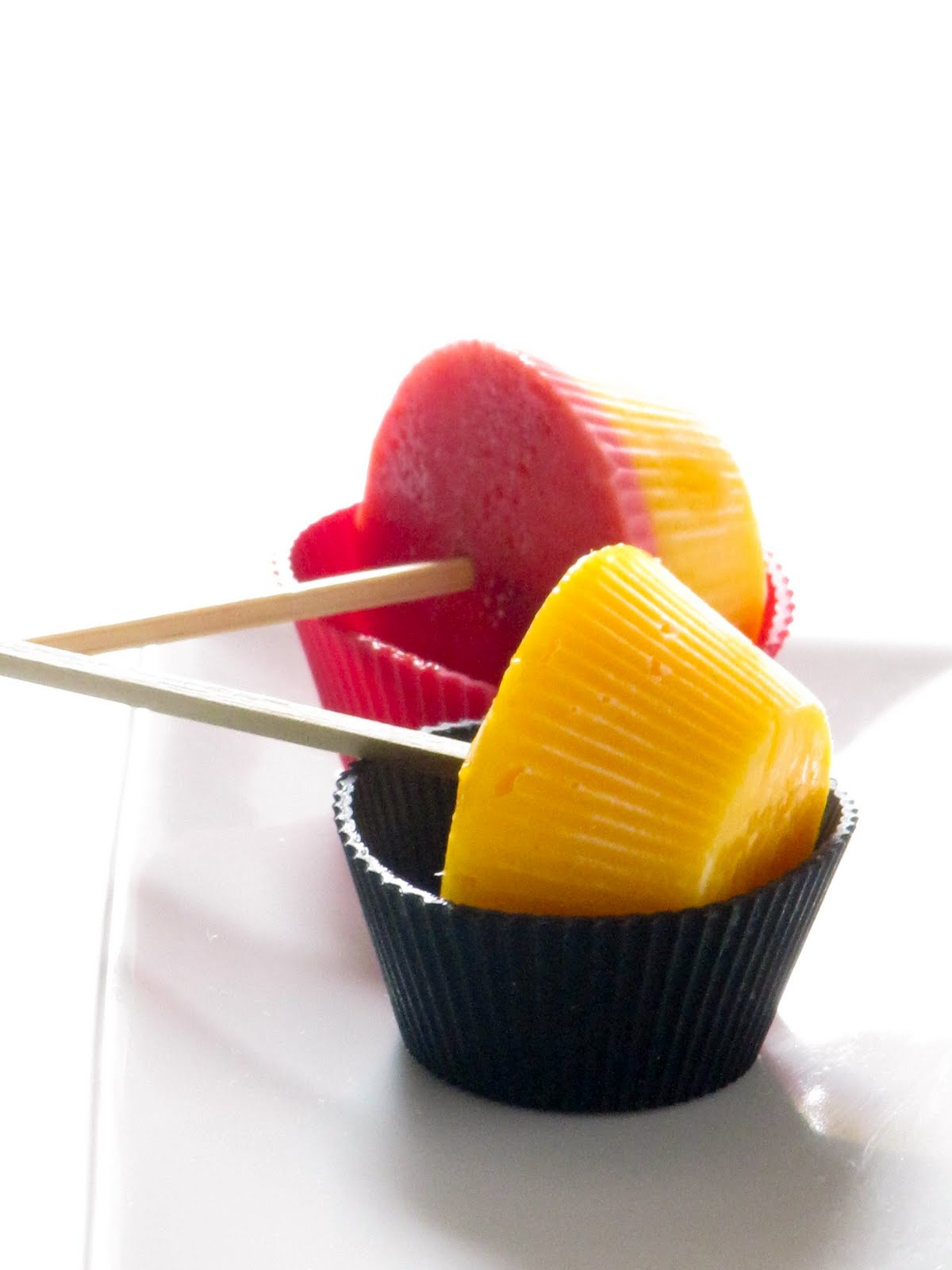 Plateful Popsicles — juicy frozen fruits on a stick — a taste of summer