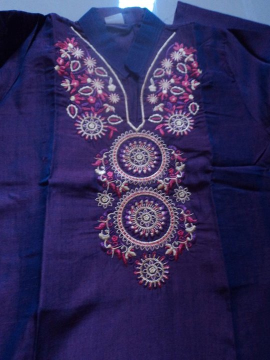 FASHION 2012 Neckline Embroidery Designs For Kurtis Neckline