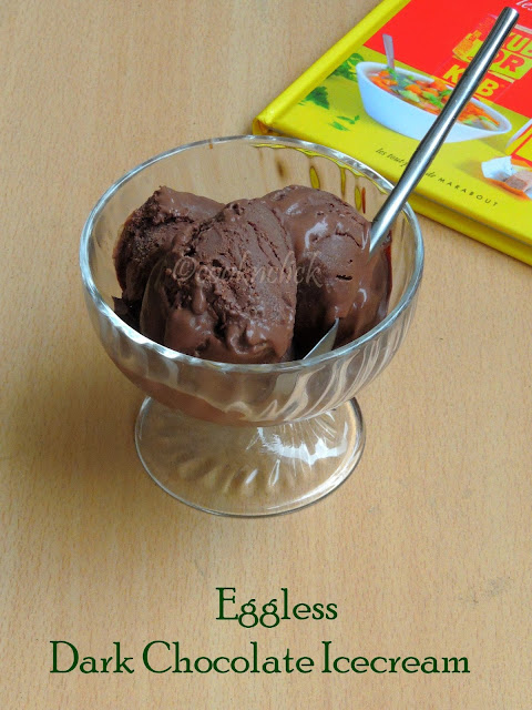 Eggless Dark Chocolate Icecream