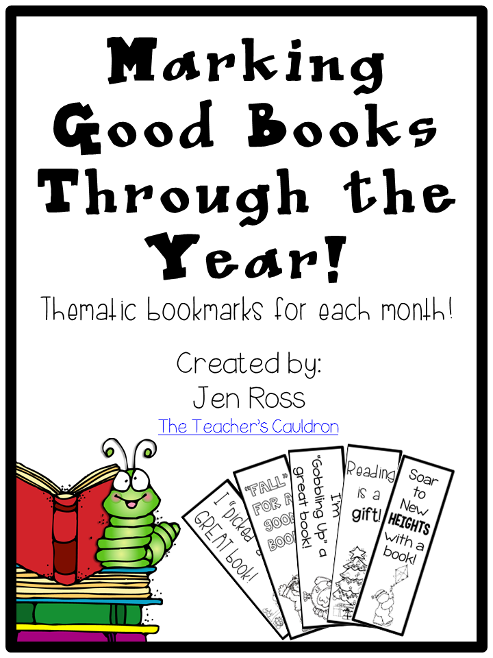 March Bookmarks - Teacher by the Beach