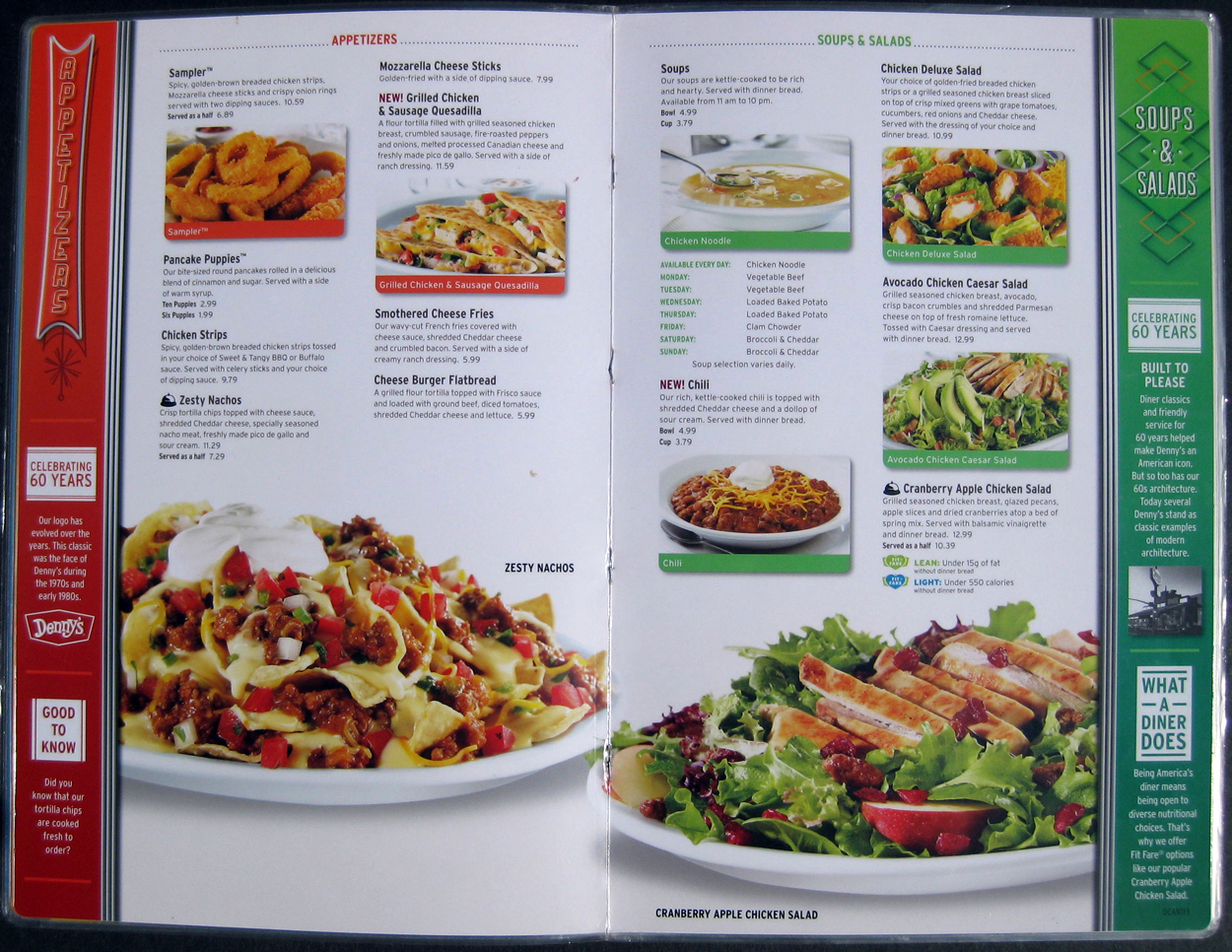 Ronn's Big Pile of Stuff Denny's Celebrating 60 Years Retro Style Menu