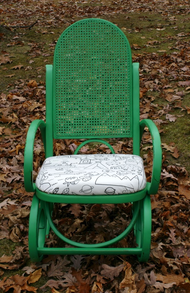 Roots and Wings Furniture Blog No. 103 Green Bentwood Rocking Chair