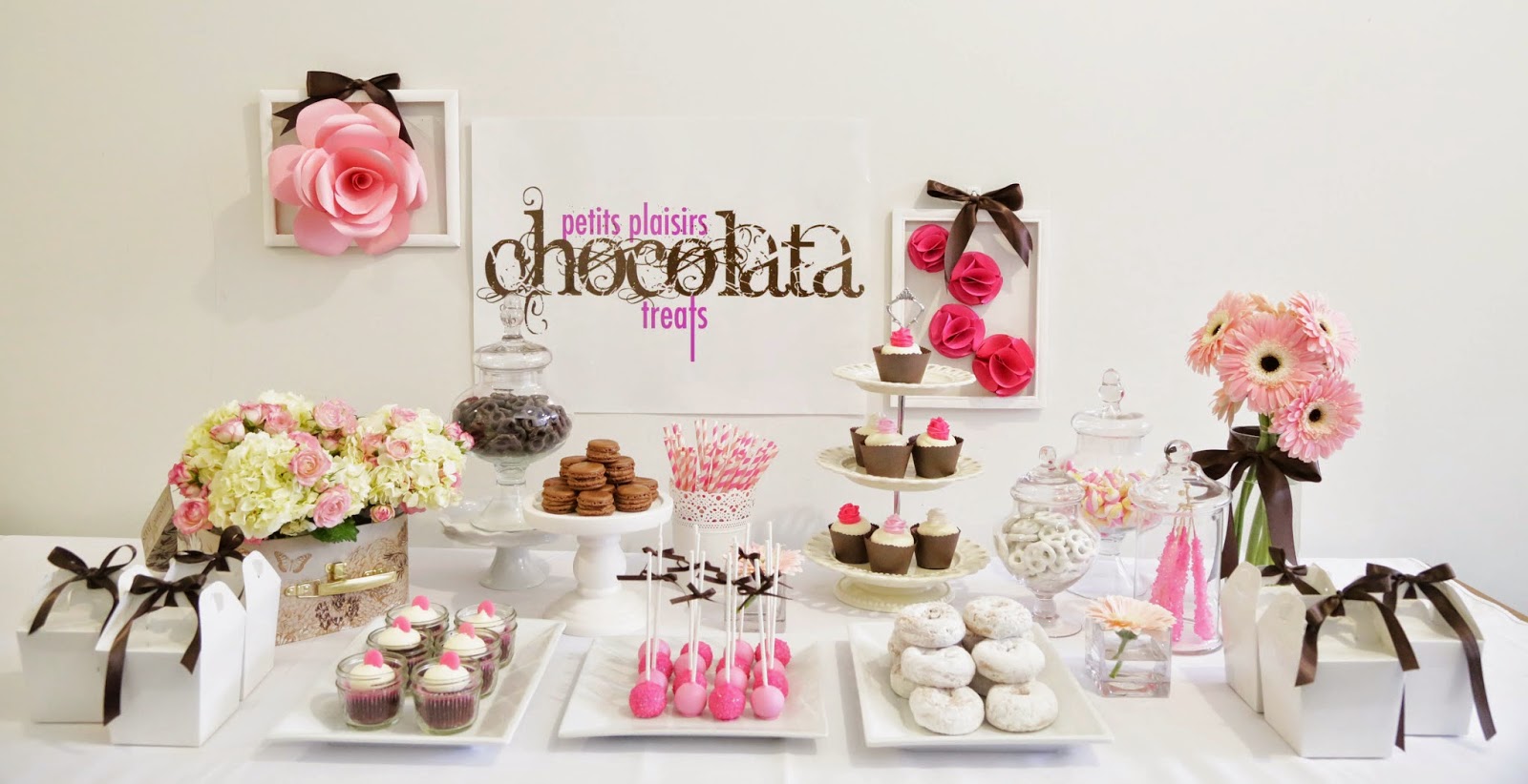 Petits Plaisirs Chocolata Treats candy buffet montreal; confections