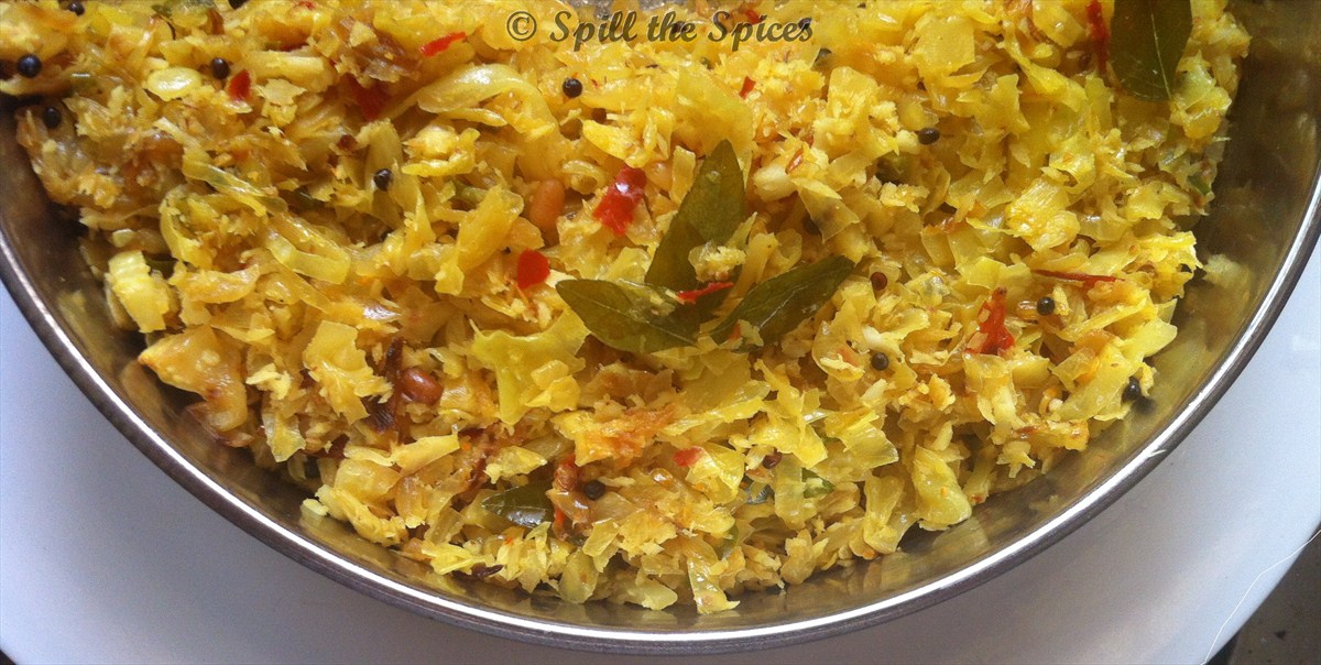 Cabbage Thoran Kerala Style Cabbage Stir Fry Spill the Spices