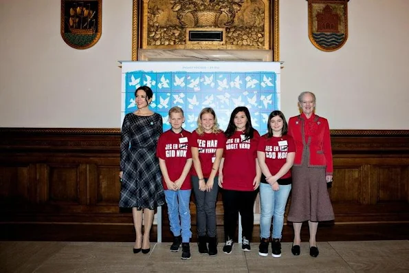  Queen Margrethe and Crown Princess Mary of Denmark attended the presentation of the Christmas Seal for 2015 at the City Hall of Copenhagen, Denmark.