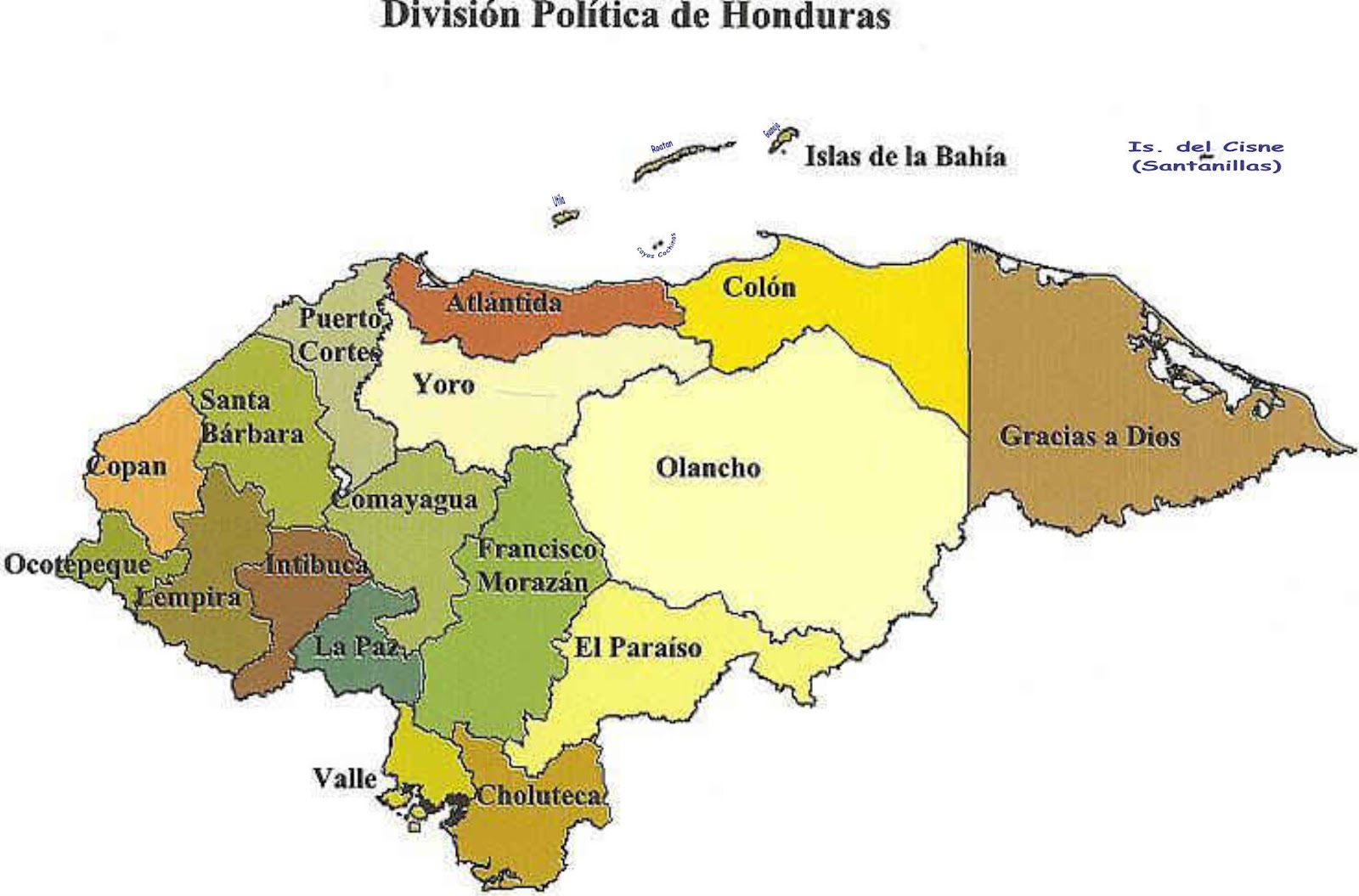 Mapas de Honduras: Mapa honduras
