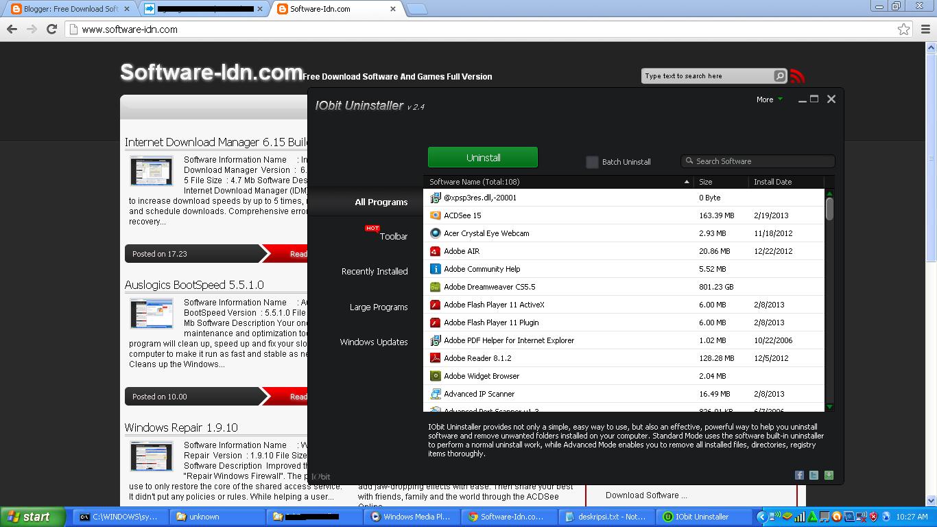 Iobit Uninstaller Free Download