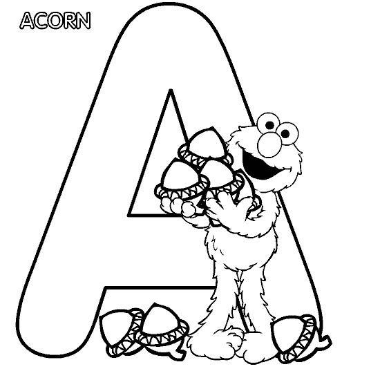 Coloring Pages for Kids: Coloring Page Letter "A"