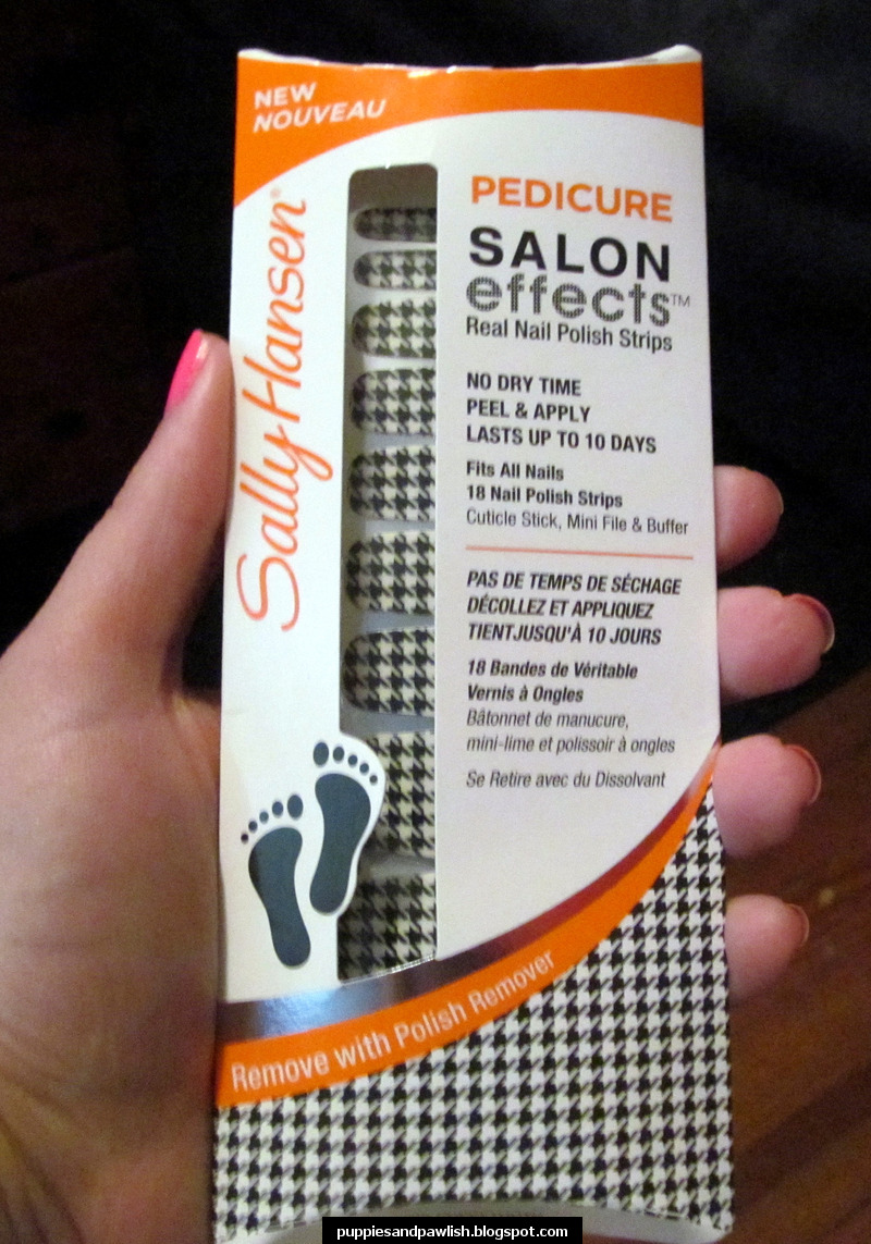 Salon Effects Pedicure Nail Polish Strips in Puppytooth