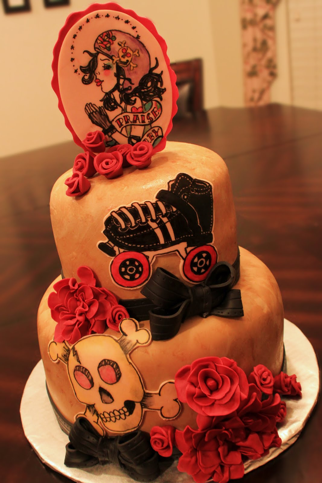 Layers of Love Roller Derby Cake