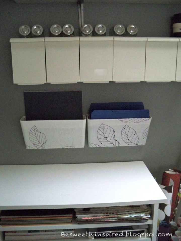 Be Sweetly Inspired Fabric covered wall mounted file holders