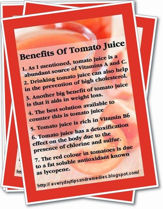 Tips And Remedies Benefits Of Tomato Juice