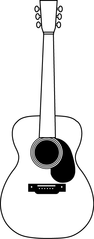 無料イラスト集のインデックス アコースティックギターのイラスト