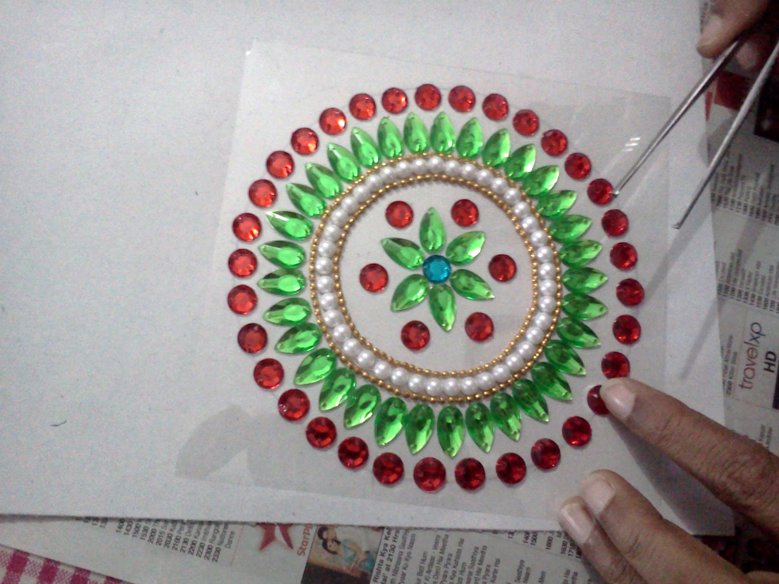 a splash of colour Kundan rangolis