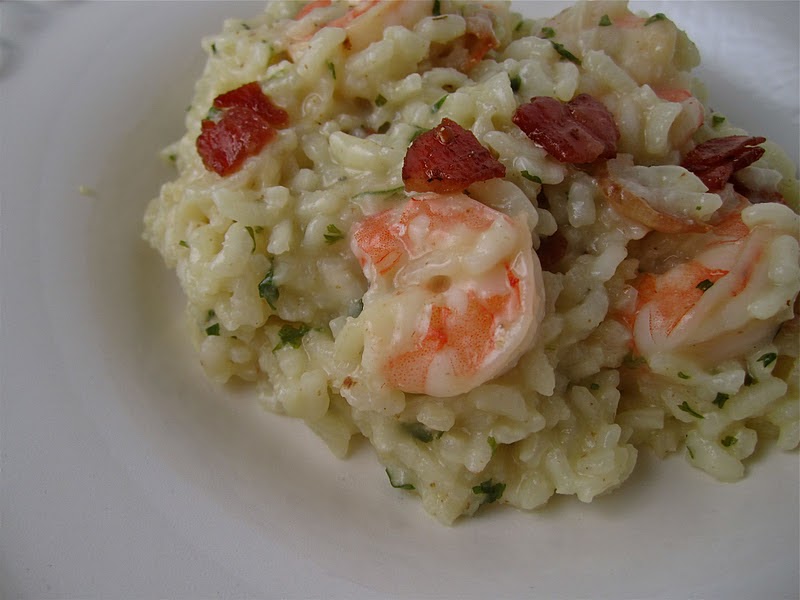 Stephanie Cooks Bacon Shrimp Risotto