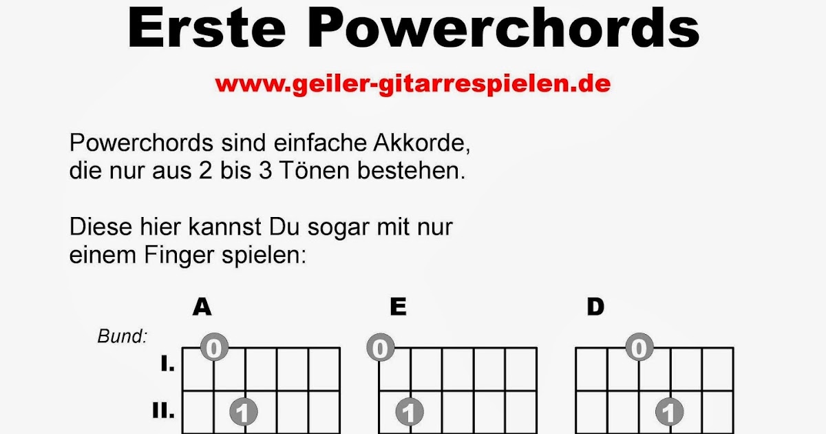 Powerchords für GitarrenAnfänger Einfach geiler Gitarre spielen!