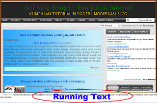 running text