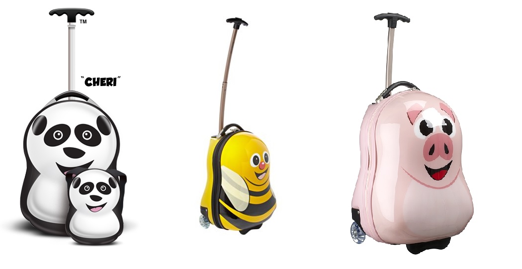 Purple Doughnuts Kids Character Luggage For Children