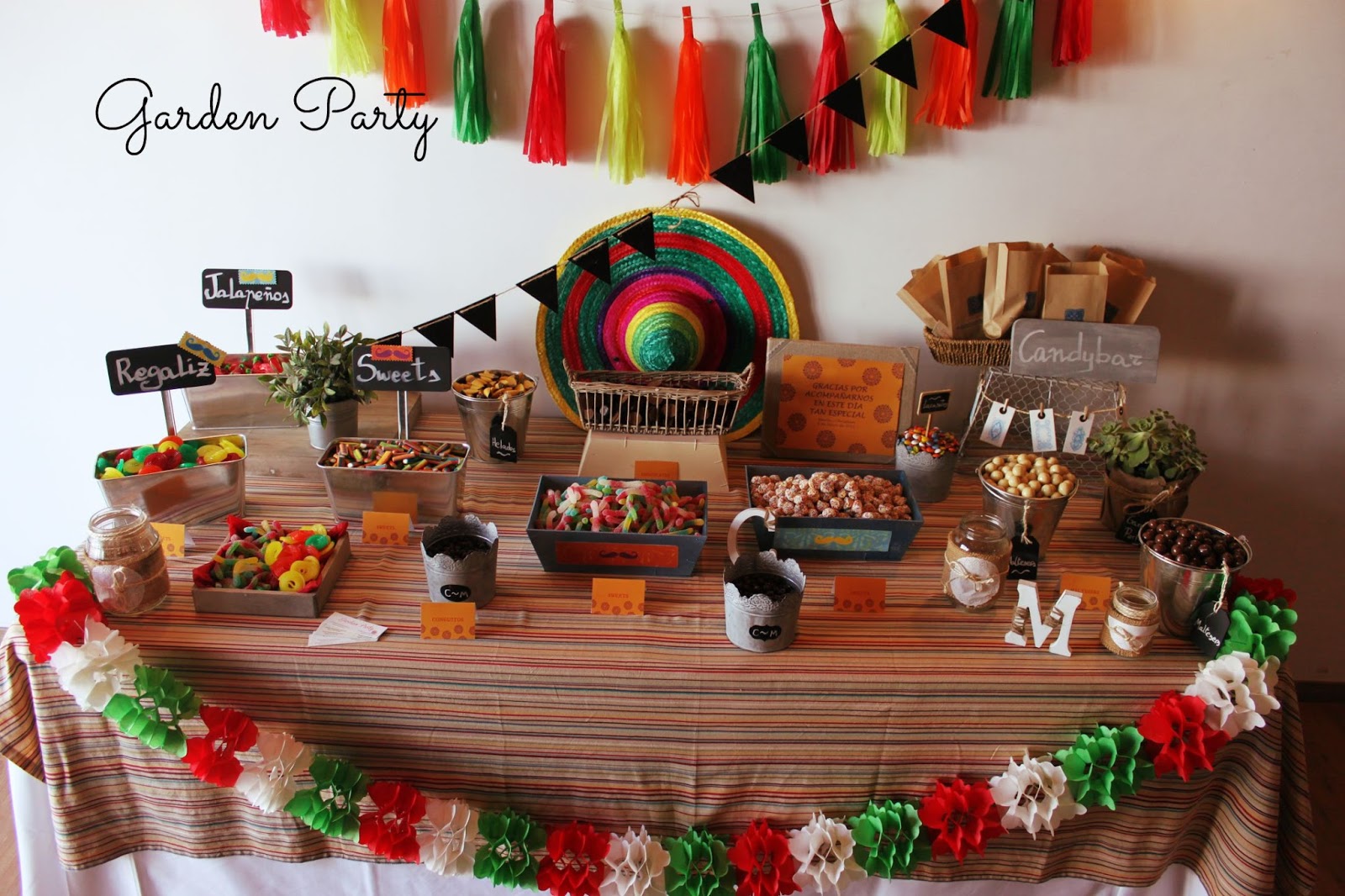 Garden Party Mesas Dulces. Málaga: Mesa Dulce para una Boda Mexicana