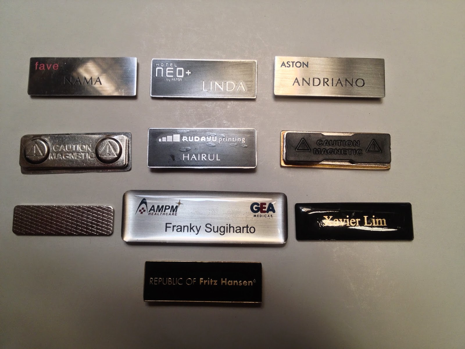 Name Tag Stainless Magnetic  RUDAYU PRINTING  Tempat Percetakan 