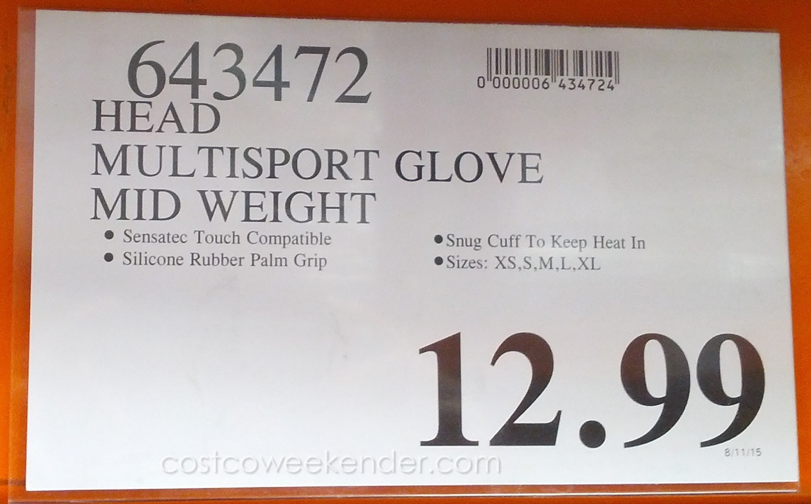 Head Digital Touch Running Gloves Costco Weekender