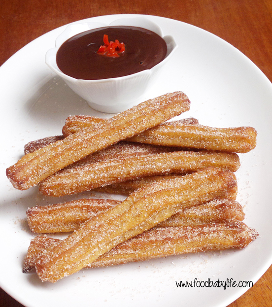 My Wholefood Family Essentials Baked Churros with Chili Chocolate Sauce