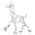  Desenho de Girafa Patinadora Para Colorir