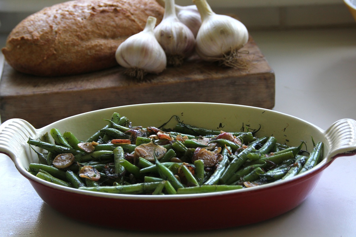 Kitchen by Aubergine Garlic Dill Green Beans with Dijon