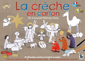 La crèche en carton, 20 personnages à monter et mettre en couleur, chez toutenboisetcie.fr