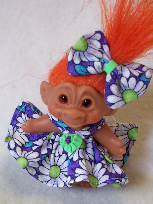 #T43 Purple Daisy Troll Dress