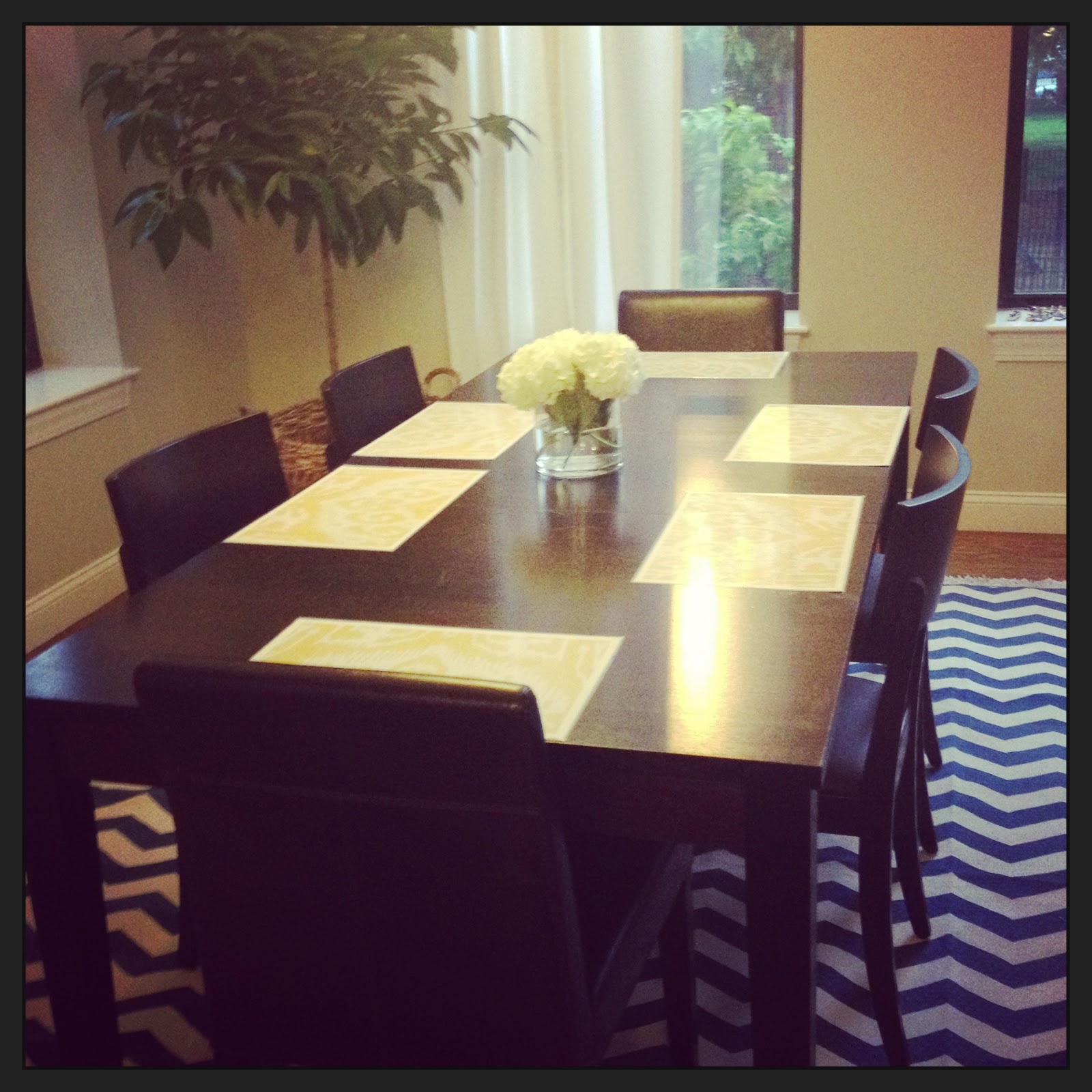 Robin M Anderson Do or Don't? Rug Under the Dining Room Table.